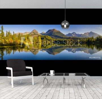 Picture of High resolution panorama of the lake in Strbske PlesoHigh TatrasSlovakia